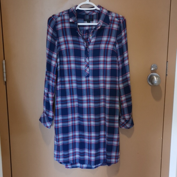 Tommy Hilfiger Plaid Shirt Dress - Picture 1 of 4